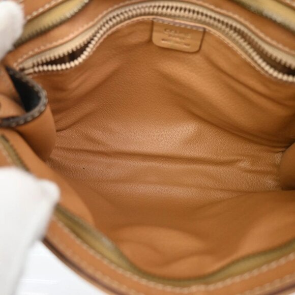 CELINE Logo Macadam Pattern Clutch Pouch Bag PVC Leather Brown GHW Italy 09KB626 - Picture 12 of 16